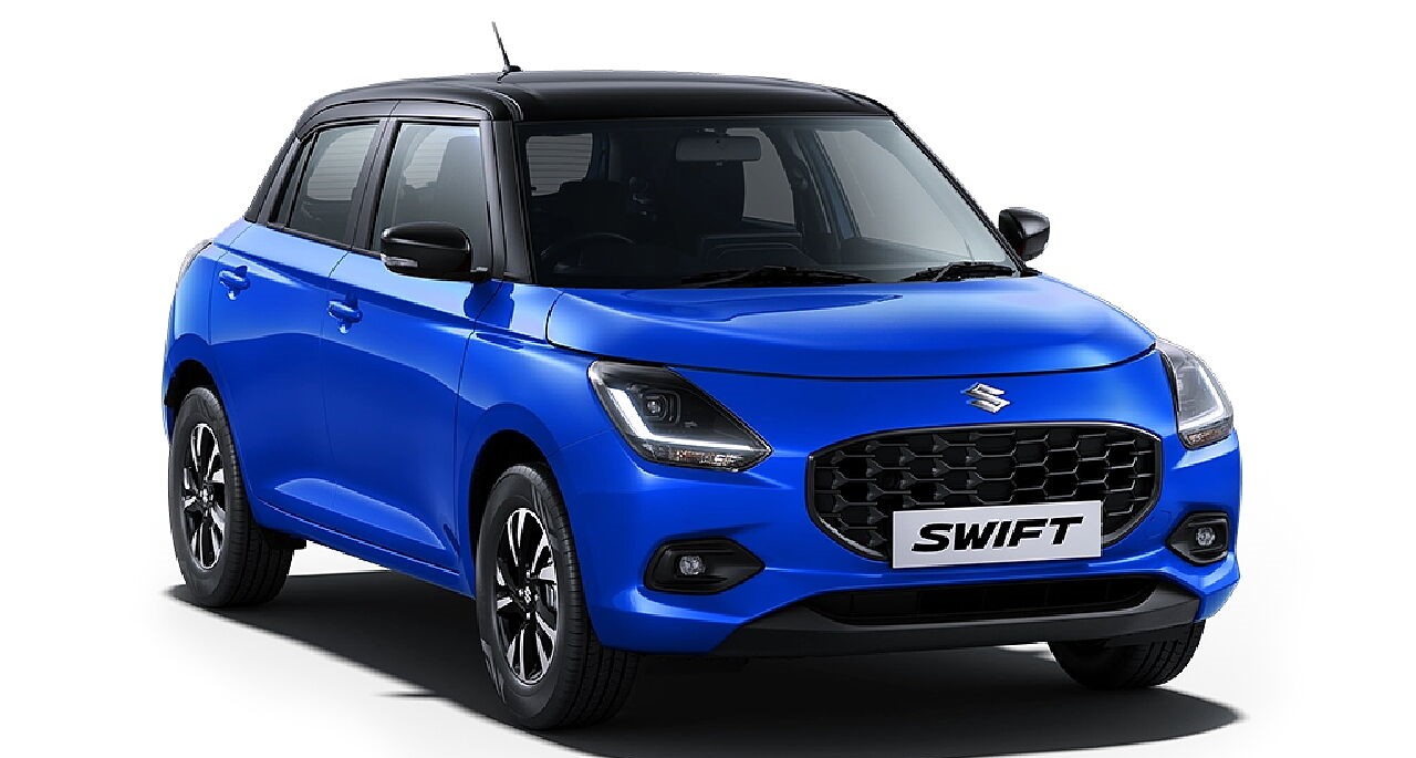 Drive your Luster Blue with Pearl Midnight Black Roof Maruti SWIFT home from Indus Motors 